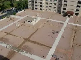 An aerial view of a roof